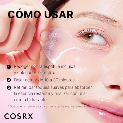 COSRX Pink Peptide Collagen Hydrogel Parches para ojos con cafeína contra las ojeras, reduce el volumen de las bolsas y las hinchazones, mascarilla antiarrugas para ojos, cuidado de la piel coreano - imagen 4