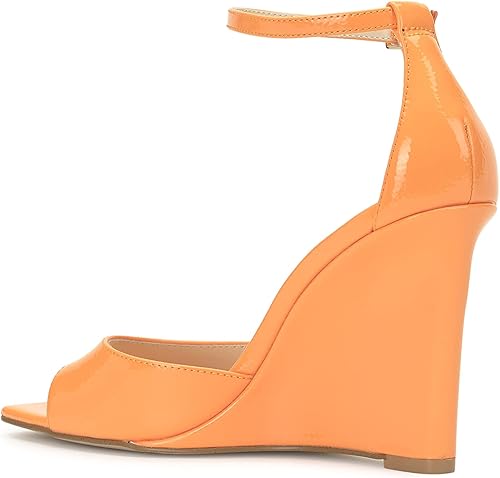 Miniatura 7 de Jessica Simpson Tacones de cuña LEEHI de piel sintética con punta abierta para mujer