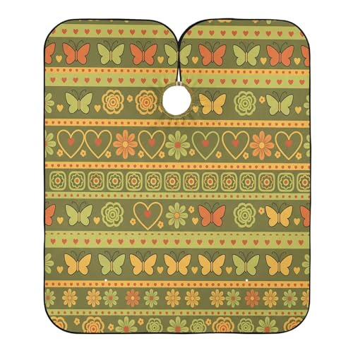 Capa de Corte de Pelo Impermeable con Mariposas Retro miniatura 2