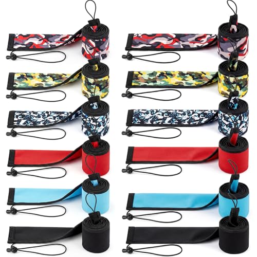 Outus Fundas de neopreno para caña de pescar, 2.5 mm de grosor, sin enredos, calcetín protector para cañas de fundición giratorias, almacenamiento de viaje (65 x 4 pulgadas, 58 x 4 pulgadas, color
