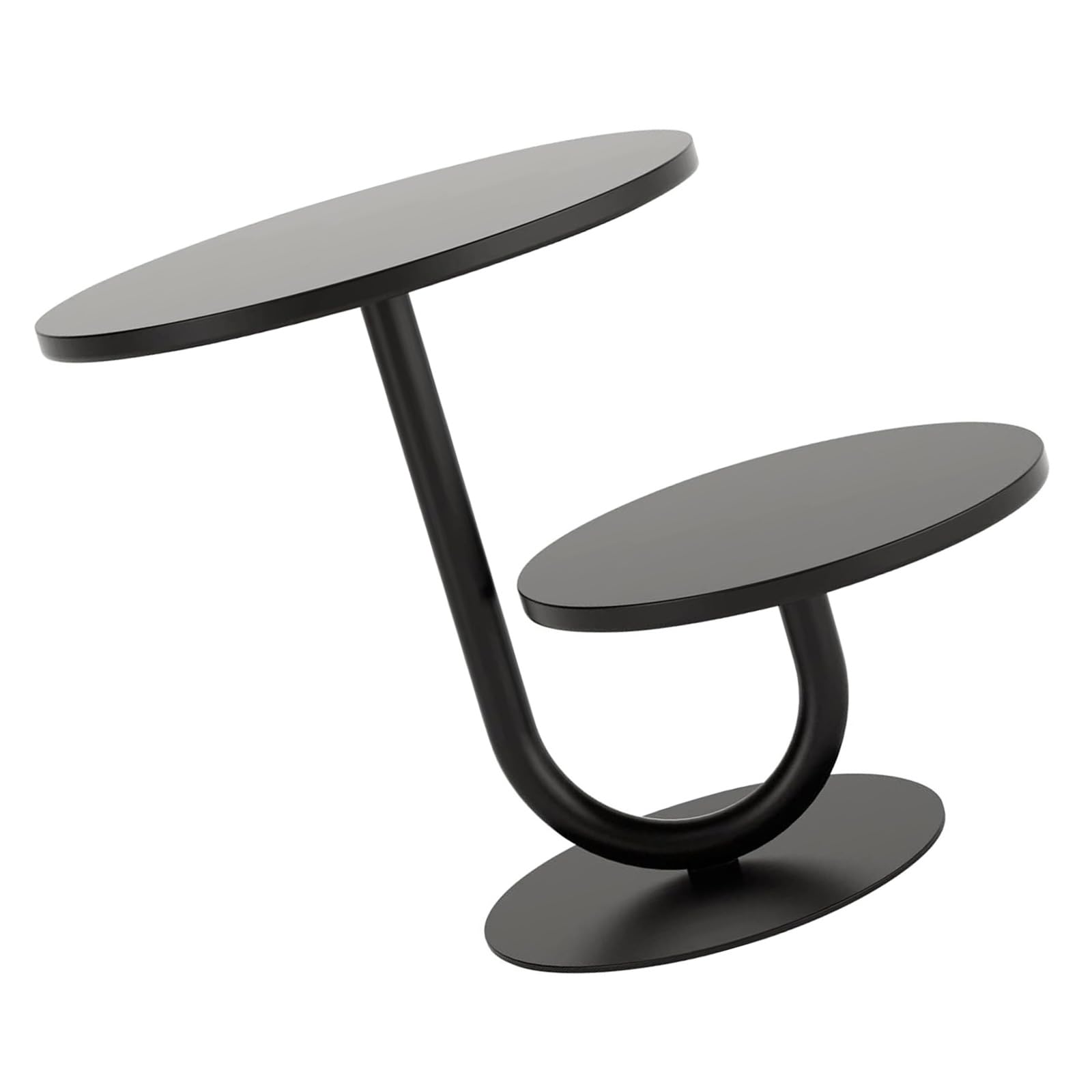 Soporte para tartas de 2 niveles, bandeja redonda de hierro para postres para bodas, cumpleaños, magdalenas, estante de metal multicapa