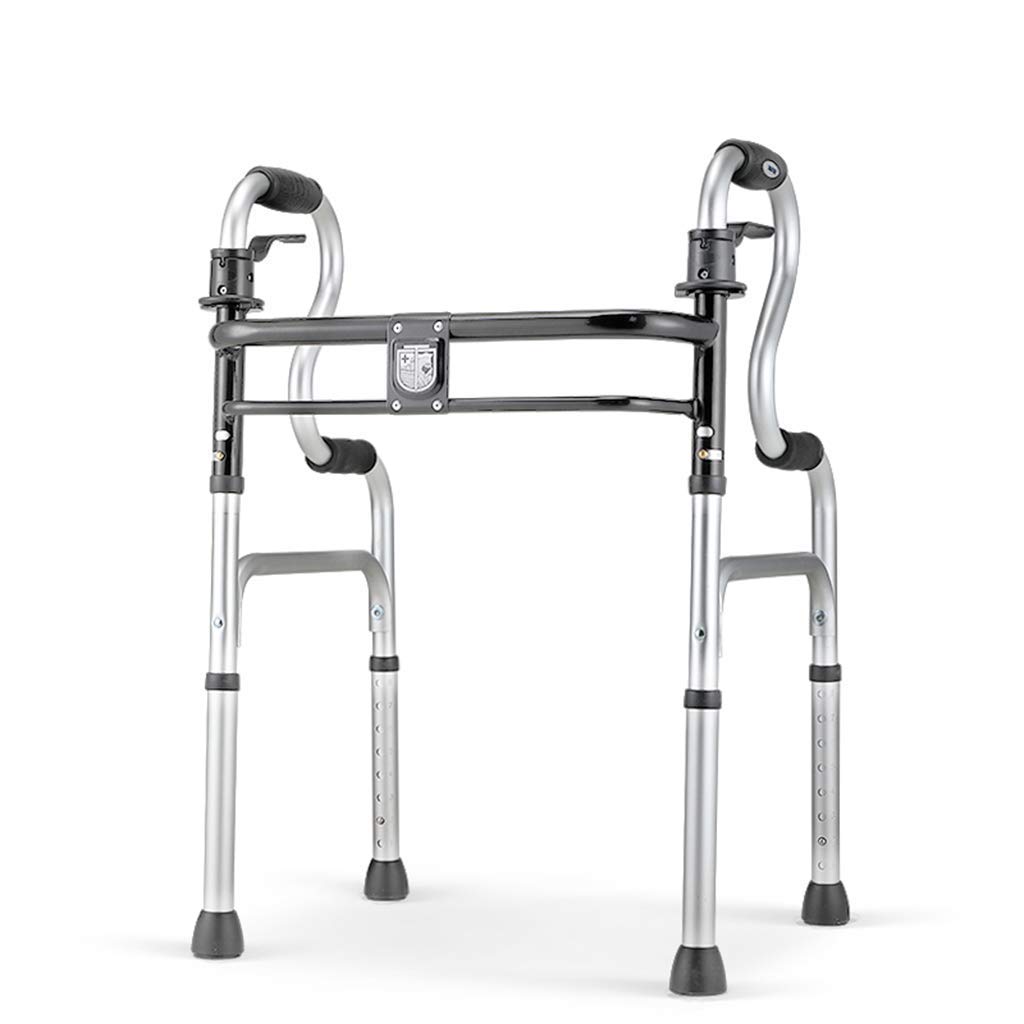 Cesta para caminar para personas mayores, estructura para caminar con asiento, cesta plegable ligera para personas mayores, altura ajustable, uso en interiores o exteriores, para c