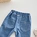 Lorilida Toddler Baby Girls Fashion Jeans Bow Embroidered Stretch Bell-Bottom Spring Lightweight Casual Denim Pants Blue 3-6 Months