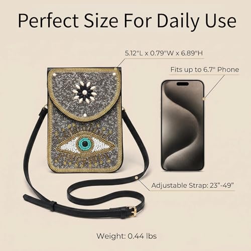 Image of Small Crossbody Bags for Women Designer Cell Phone Bag Boho Shoulder Wallet Purse