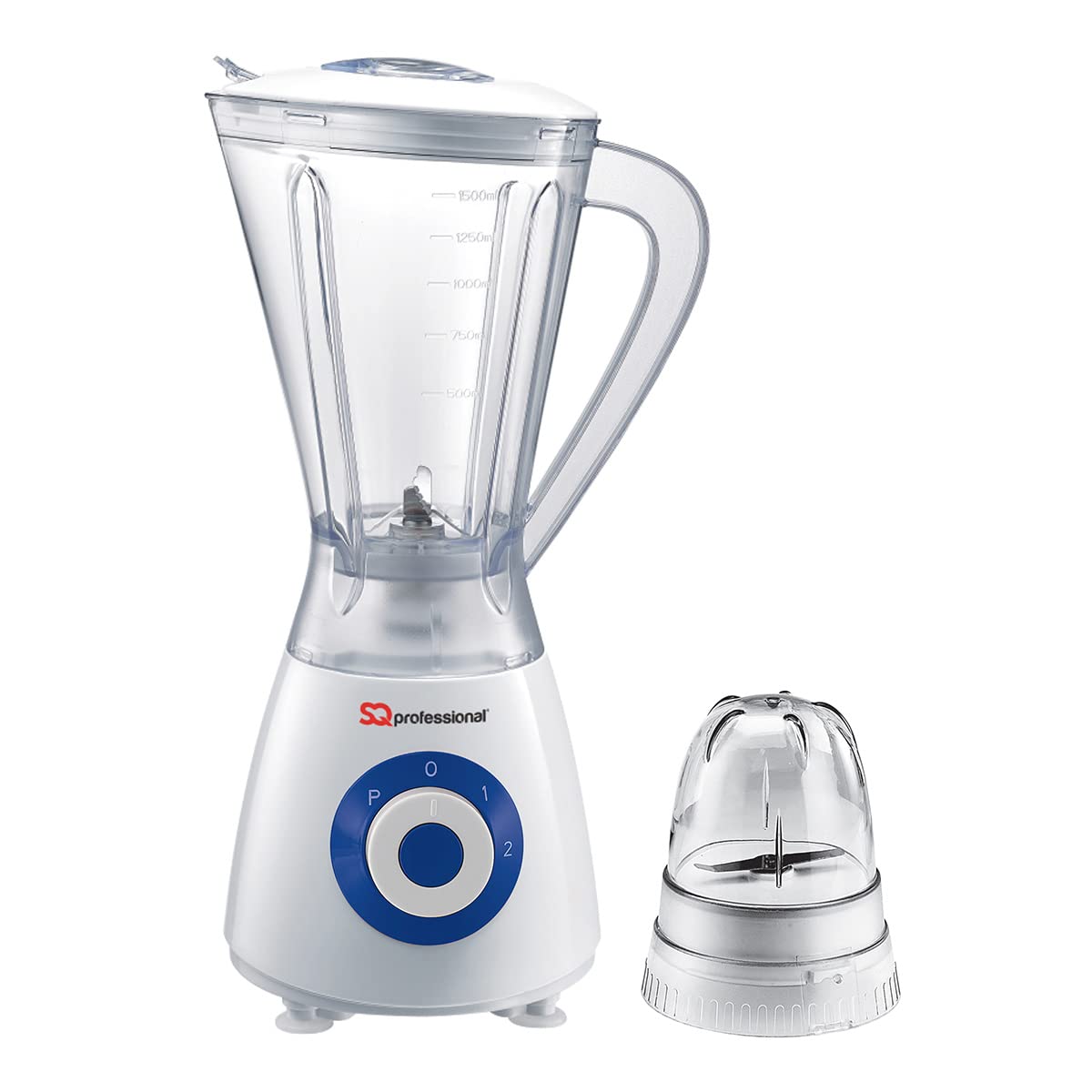 SQ Professional Blitz Superblend Blender and Grinder with 1.5 Litre Jug, 2 Speed Settings Plus Pulse Function 600W (Blue)