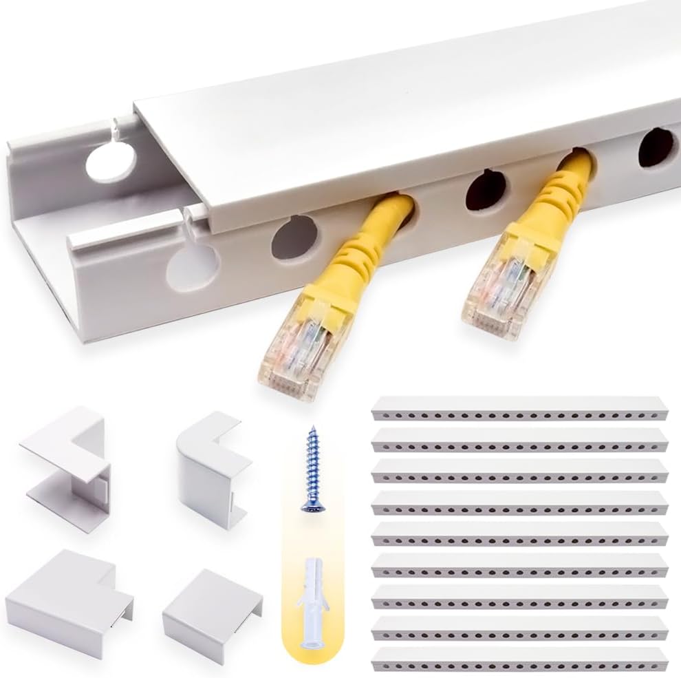 Amazon.com: Cable Raceway - Magnetic Cable Management Under Desk with ...