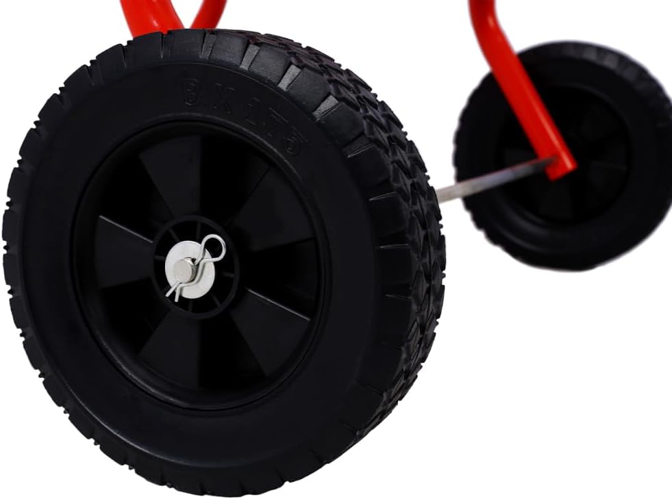 Heavy-Duty 18″ Mobile Multi-Roll Masking Paper Dispenser with Storage Trays & Tape Rollers – Auto Body, Paint Shop & DIY Workshop Solution (Red + Steel)