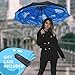 ESUFEIR 46 Inch Large Travel Windproof Umbrella, 3 Folding Big Umbrellas for Rain Windproof, Compact Automatic Umbrella with Double Layer Design, Durable and Portable, Men Women, Gift Included