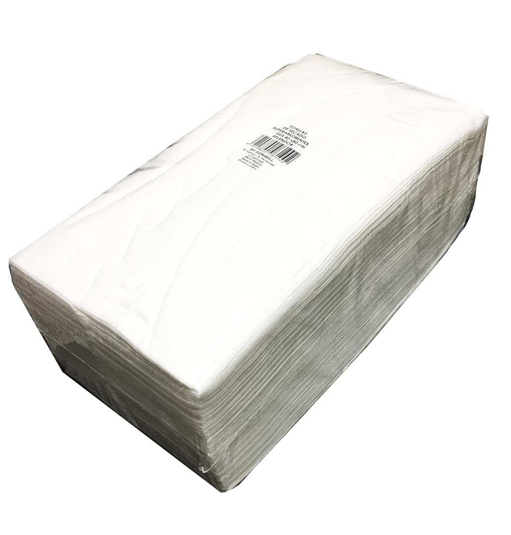 Sesiomworld Toallas Desechables Plegadas de 40 x 80 cm, Alta Absorción, 75 unidades