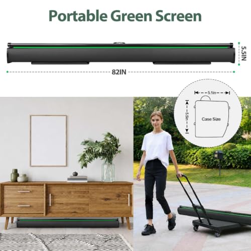 Image of EMART 77x76in Collapsible Green Screen Backdrop Portable Photo Background
