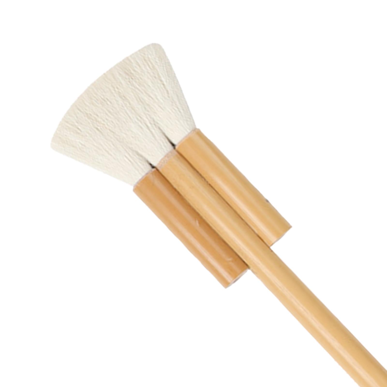 Künstler-Aquarellpinsel, Ziegenhaar, flach, Holzgriff, 3er Set