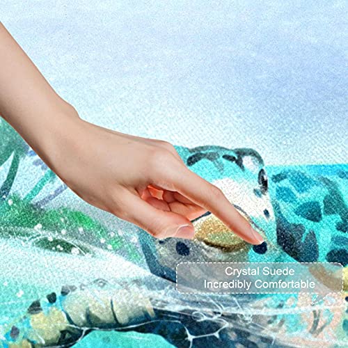 Sea Turtle Swimming Summer Bathroom Rug Bath Mat Bathroom Decor Mats With Non Slip Backing Non-Slip Floor Mats Soft Doormat Absorbent Throw Bath Rugs Runner Carpet 16"X24" #TOP2