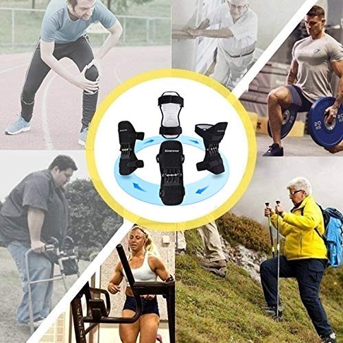 Knee Pads 1 Pair Knee Brace Support Leg Power Knee Stabilizer Pads Booster Rebound Spring Knee Brace Support