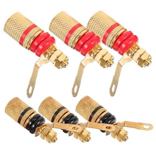 ERINGOGO 6pcs Subwoofer Speaker Subwoofer Amp Amplificador para Subwoofer Speaker Horn Speaker Amp for Subwoofers Speaker Connectors Terminal Gold Plated Copper Rod Amplifier, M05401T3IY51V3APD7L3