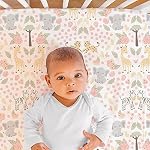 The Peanutshell 3 Piece Baby Crib Bedding Set for Girls - Newborn, Infant & Toddler Nursery Bed Set Decor with Fitted Crib Sheet, Dust Ruffle Comforter - Wildest Dreams