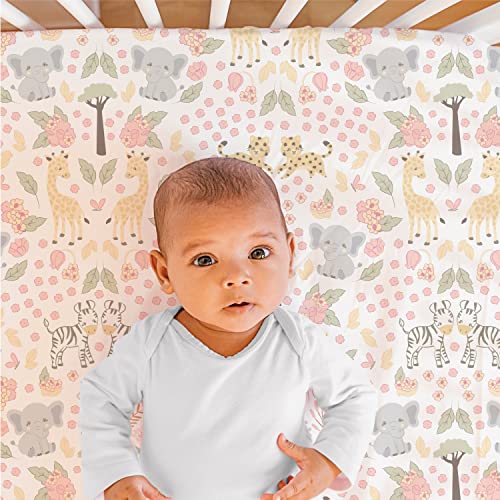 The Peanutshell 3 Piece Baby Crib Bedding Set for Girls - Newborn, Infant & Toddler Nursery Bed Set Decor with Fitted Crib Sheet, Dust Ruffle, Crib Comforter - Wildest Dreams by The Peanutshell - Image 3