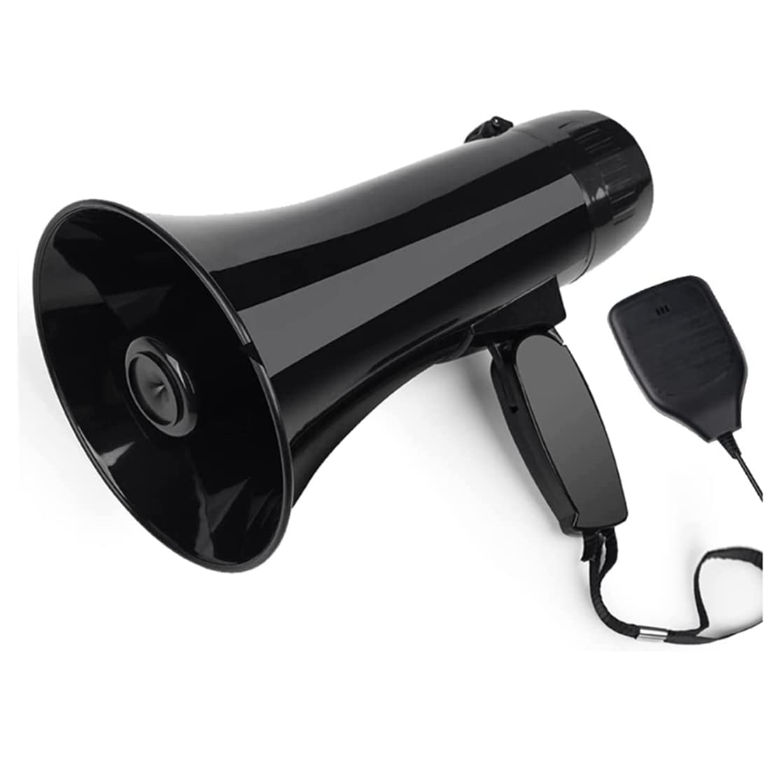 Altavoz megáfono portátil de 35 vatios PA Bullhorn micrófono de mano desmontable, integrada (negro)
