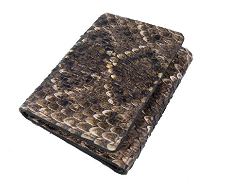 Genuine rattlesnake skin wallet: trifold (az-598-w302)