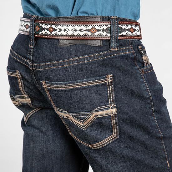 Rock & Roll Pistol Straight Flat Seam Dark Wash Jeans4