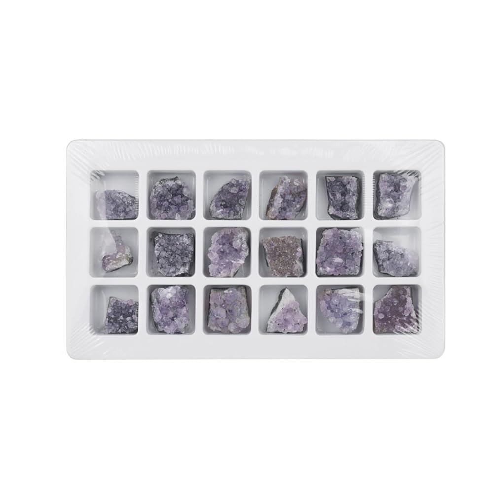 YLQUXEUV Decorative Ornaments Amethyst Cluster Crystal geode Irregular Rock Stone for Collection Gifts Home Decoration