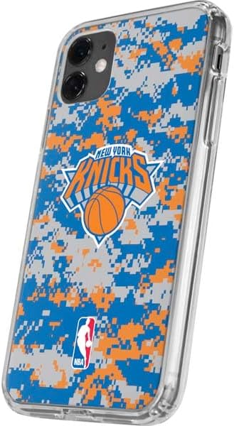 Skinit Clear Phone Case Compatible with iPhone 11 - Officially Licensed NBA New York Knicks Digi Camo Design
