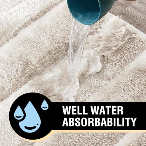 Tapis de bain velours antidérapant lavable pour douche et wc - 7