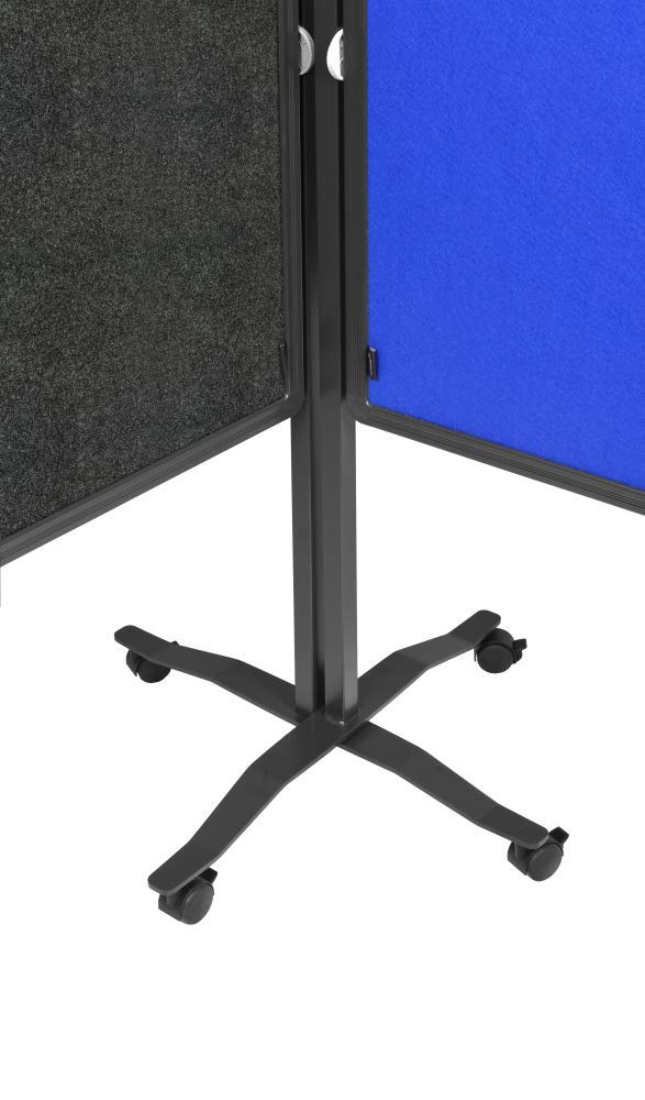 Legamaster Premium Plus Moderationswand - anthrazit - 150x120 cm - doppelseitig, mit Filz bezogenes Pinboard - einsetzbar als Trennwand - inkl. 4 feststellbaren Rollen und einklickbaren Papierhaken