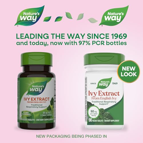 Nature's Way Ivy Extract from English Ivy Leaf, 50 mg per Serving, 90 ct - image 2