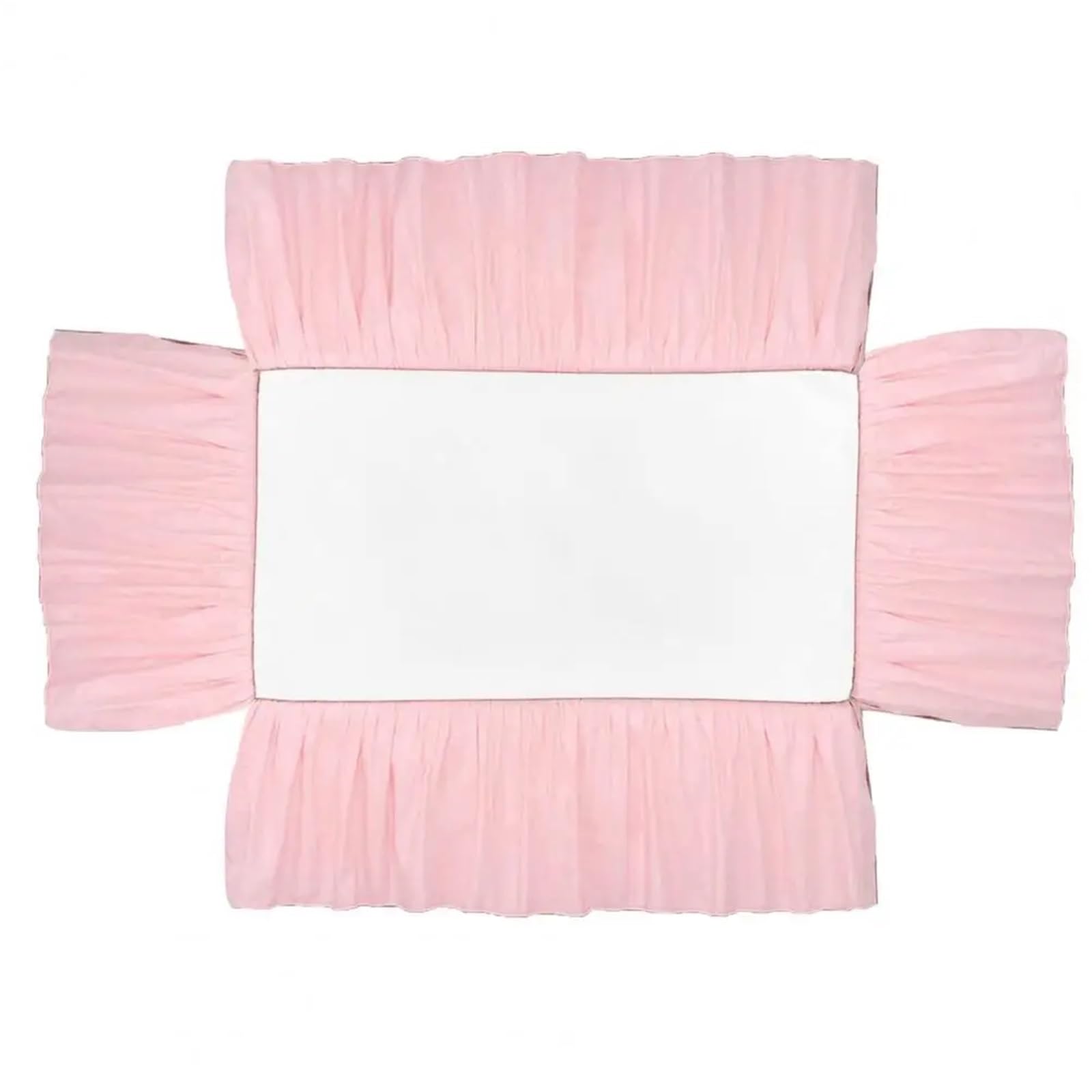 Crib Skirt Soft Elastic Crib Bed Skirt for Bedroom Easy Installation Pleated Ruffle for Bed(Pink)