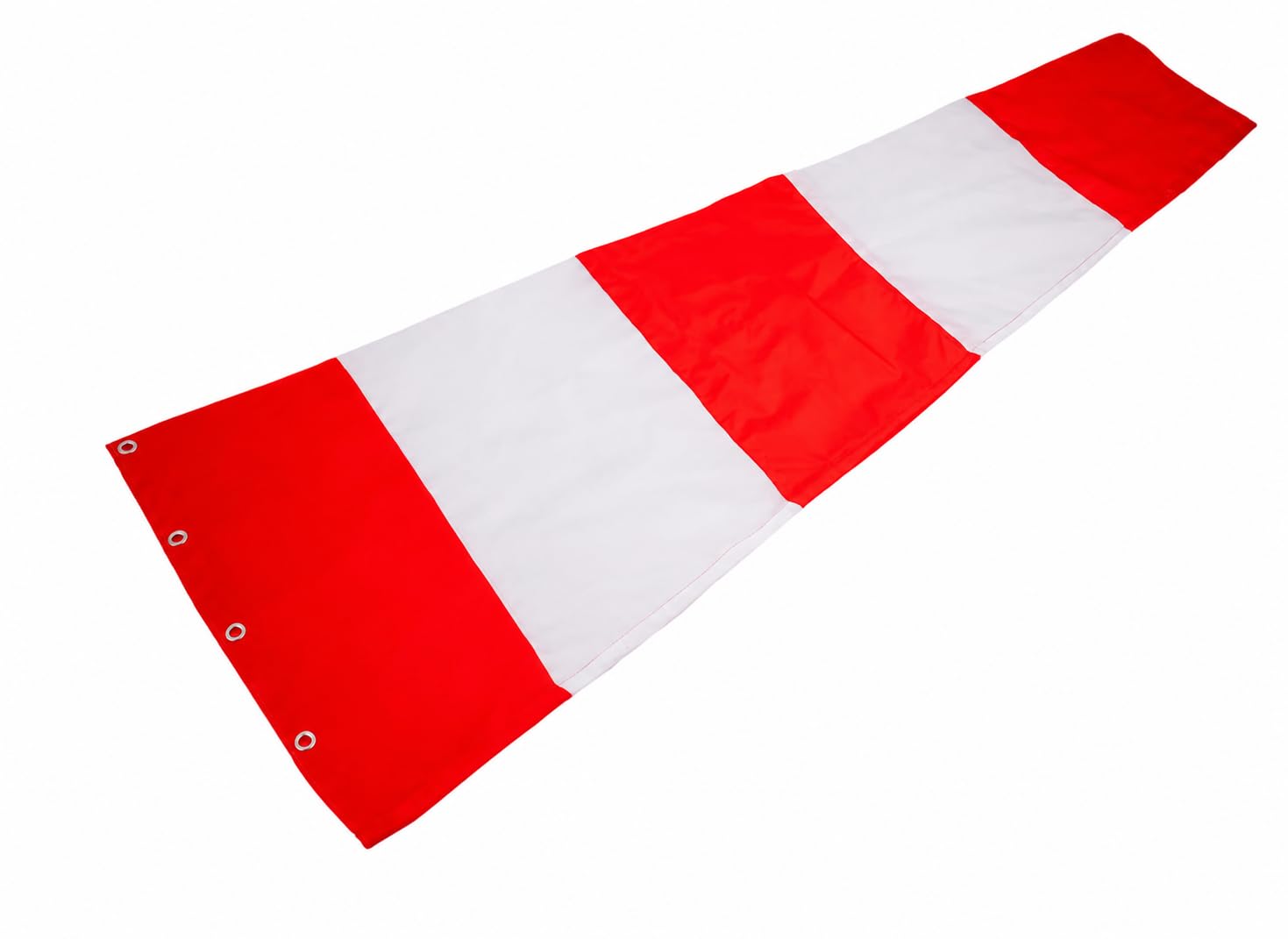Red White Windsock for Wind Direction | Heavy Duty Polyester Fabric with Brass Eyelets | Industrial, Airport & Safety Use-image-48