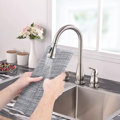 Image of Aofmee Placemats, Placemats Set of 6, Heat Resistant Place Mats, Washable PVC Table Mats, Woven Vinyl Plastic Placemats for Dining Table, Non-Slip Stain Resistant Kitchen Table Placemats Easy to Clean