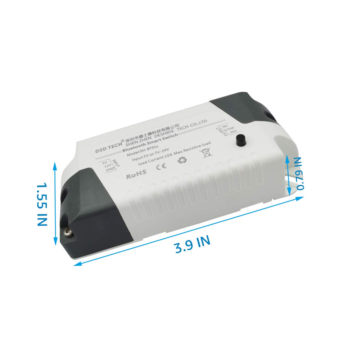 DSD TECH SH-BT01C Bluetooth Relay V2 Dimensions