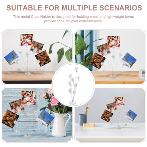 Soporte para fotos y porta tarjetas compacto de mesa 8