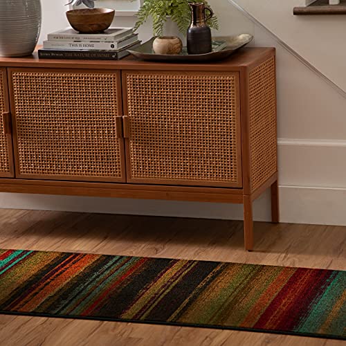 Mohawk Home Boho Stripe 2' x 5' Area Rug - Multicolor - Perfect for Living Room, Dining Room, Office