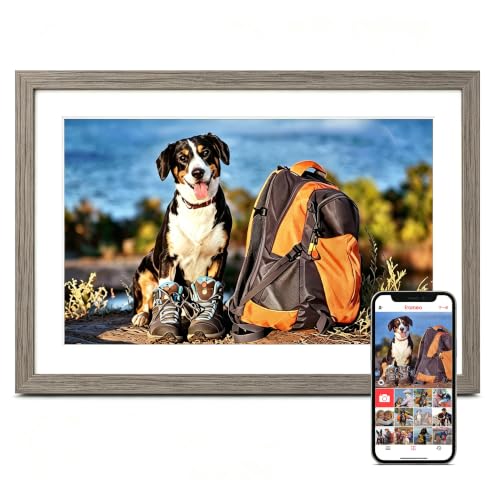Image of Digital Picture Frame, 10.1'' WiFi Frameo Electronic Photo Frame Slideshow | Share Photos via Frameo APP, 1280x800 IPS Touchscreen, 32GB, Auto-Rotate, Easy to Use, Birthday Housewarming Gifts for Women