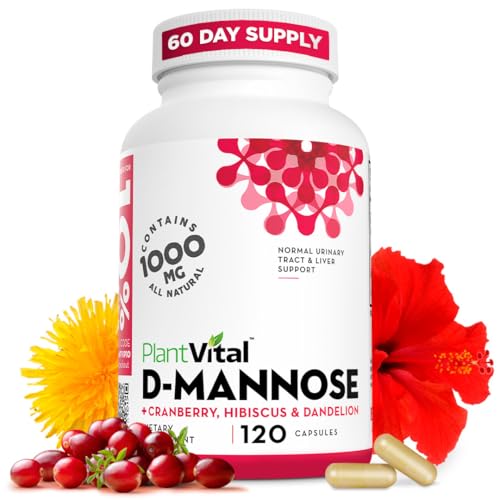 Plantvital D-Mannose 1000mg with Cranberry β UTI Support