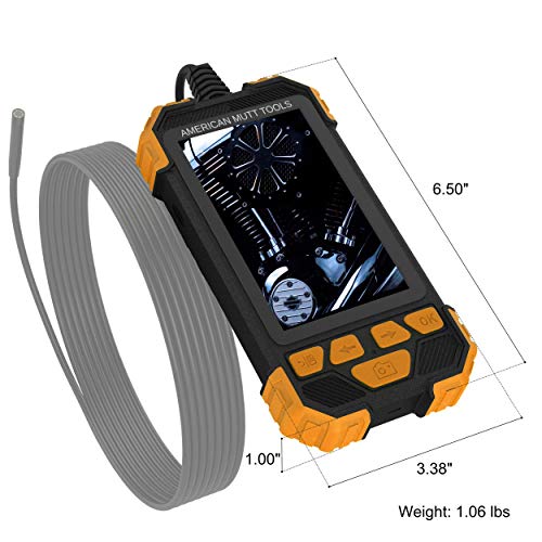 AMERICAN MUTT TOOLS Waterproof Industrial Endoscope Camera - 1080p HD Borescope Camera with 6 Adjustable LED Lights - Perfect for Plumbing, HVAC, Wall, Home, Vent & Sewer Inspections (33 ft Cable) - Thumbnail 2