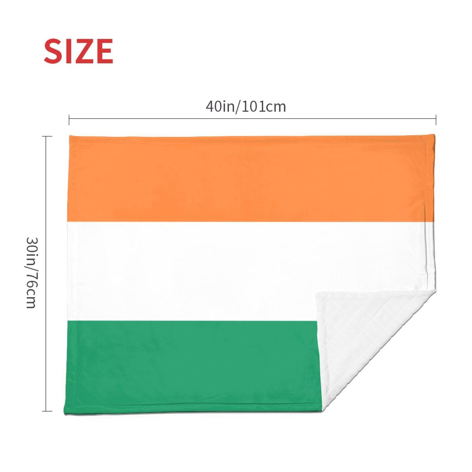 Baby Irish Flag Printed Blanket, Soft and Comfortable, 30 x 40 inch Size, Suitable for Cribs, naps or Daycare. — view 4