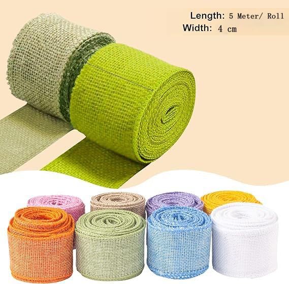 Nastro Di Iuta Vintage Con Bordo In Ferro – 4 Cm X 5 M – Per Decorazioni Natale, Matrimoni, Feste E Regali – Colore Nero - 2