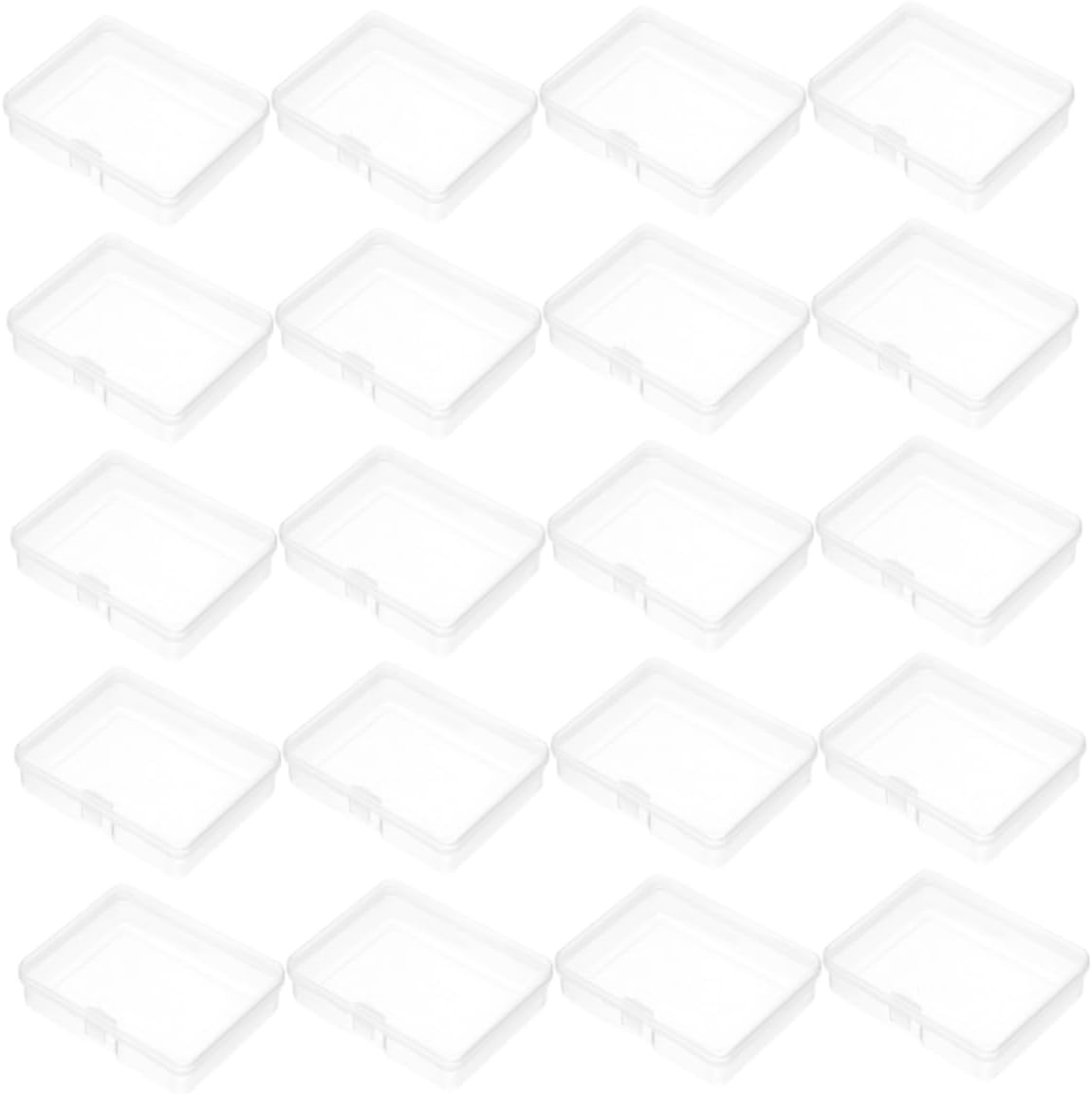 GALPADA 100pcs Plastic Storage Boxes Lids Craft Organizer for Beads Jewelry Small Items Bins
