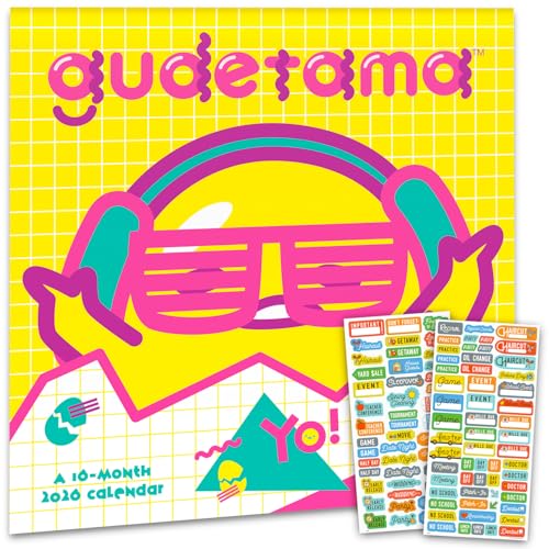 Gudetama Calendar 2026 - Deluxe 2026 Gudetama The Lazy Egg Wall Calendar Bundle with Over 100 Reminder Stickers (Sanrio Gifts, Office Supplies)