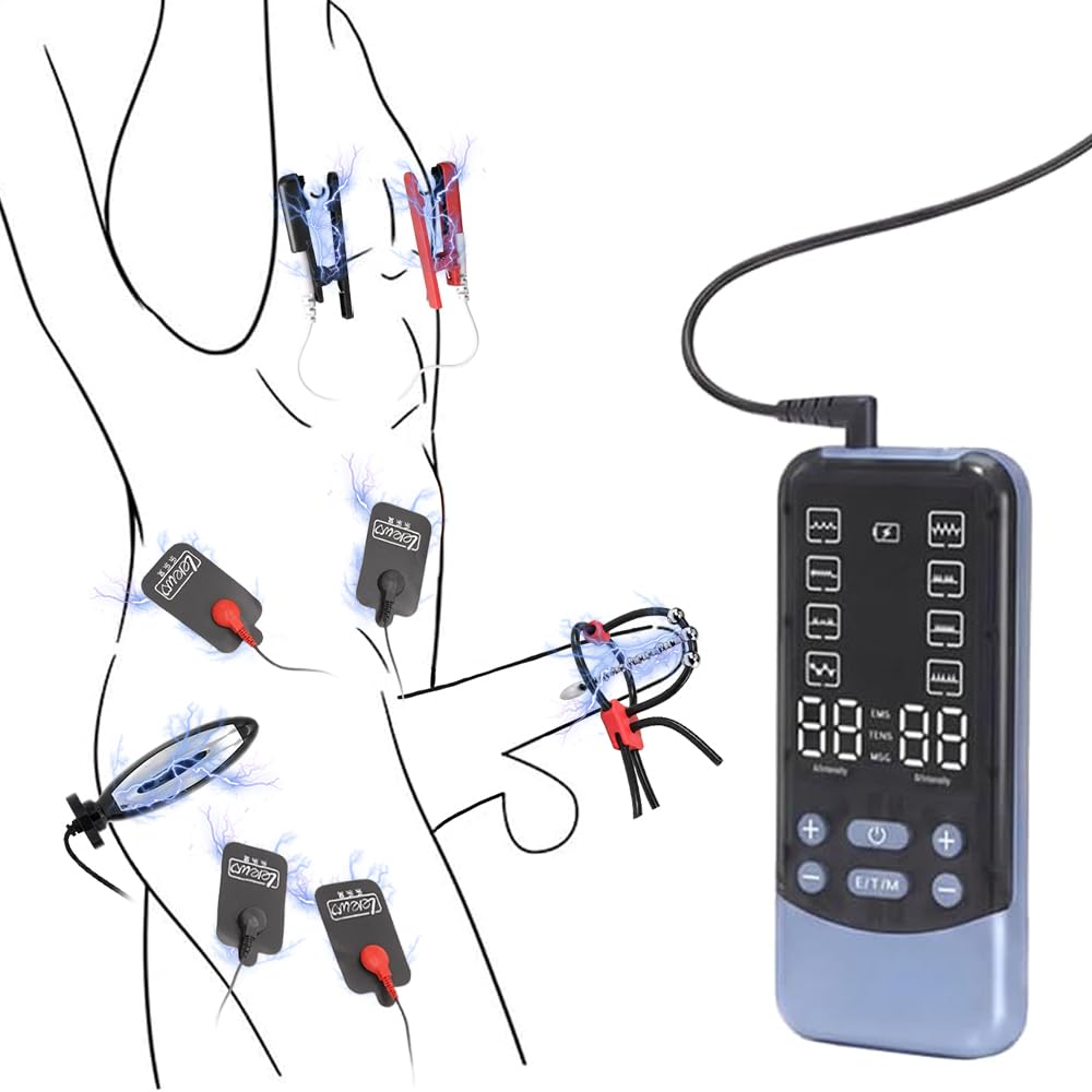 Elektro Shock Harnröhren Dilatatoren Nippelklemmen SM Sexuelle Elektrostimulation Analplug Set Penis Plug Dilator mit 8 Modi Penis Erektion Enhancer E-Stim Sex Spielzeug Erotik Masturbator für Männer