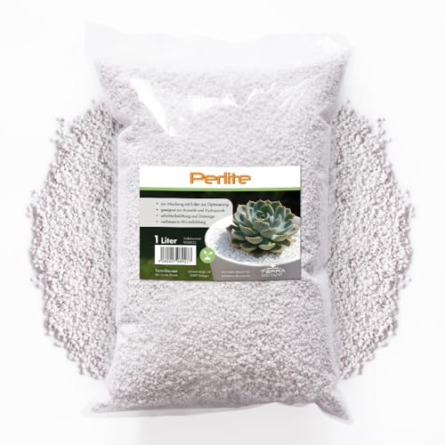 Terra Discount Perlite 1 Liter – Premium Perlit Granulat zur Bodenverbesserung & Bodenlockerung–Pflanzgranulat für Blumenerde, Zimmerpflanzen, Monstera, Orchideen, Hochbeet, Stecklinge, Hydrokultur