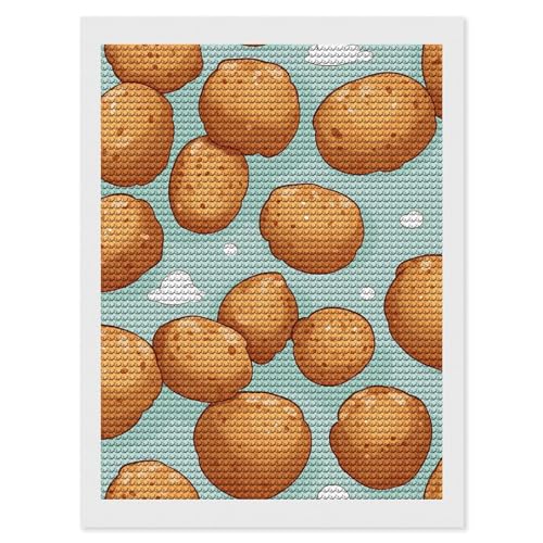 Juego completo de bolas de patata cocidas con diamantes redondos para decoración de pared y oficina