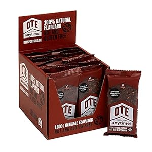OTE Anytime Bars – Energy Bars for Cycling – Cycling Nutrition Bars – Nut Free Snacks for Running – Endurance Flapjack Bars – Box of 16 x 62g