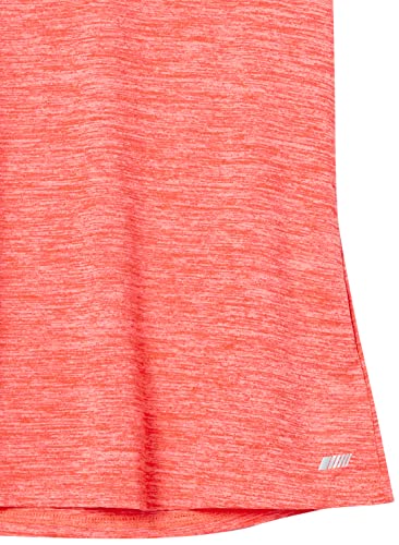 Amazon Essentials Women's Tech Stretch Short-Sleeve V-Neck T-Shirt (Available In Plus Size), Pack Of 2, Coral Orange/Light Blue, Space Dye, Medium #TOP5