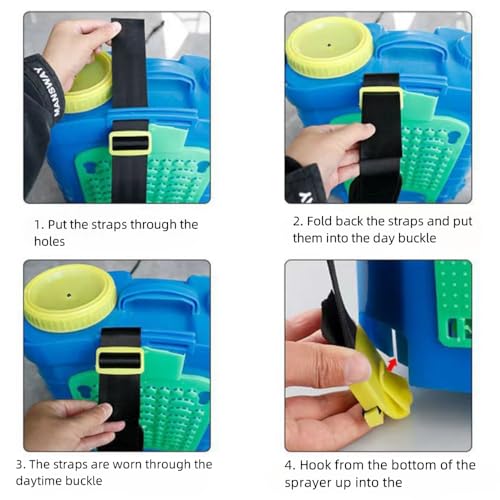 Image of 2 Pairs Backpack Sprayer Replacement Straps, Black Sprayer Shoulder Strap Adjustable Thickened Sponge Backpack Sprayer Shoulder Strap