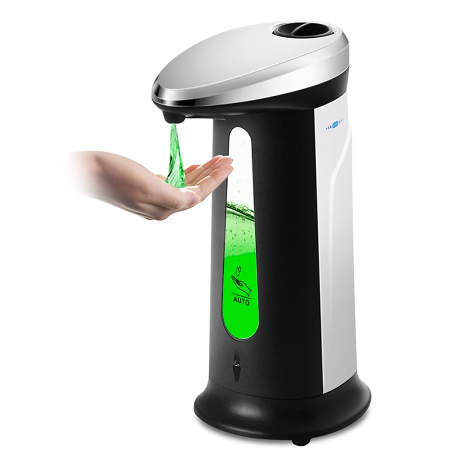 Dispensador automático de jabón líquido contra contaminación cruzada por sensor en cocina