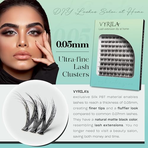 VYRILA Lash Clusters 0.05mm Individual Lashes -Green Cozy-D-0.05-8-16mix — view 6