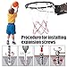 CUCUFA 14 inch Wall Mounted Basketball Hoop, Adjustable Height Basketball Rim, Shockproof Basketball Ring with Spring Basketball Rim for Children Indoor Outdoor